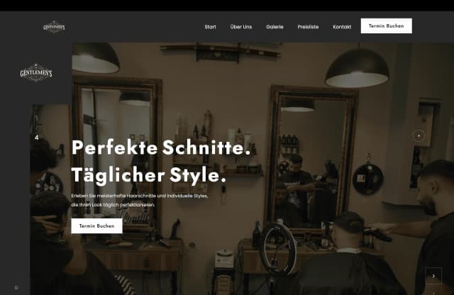GoldenCut Friseur - Modern Barbershop Design